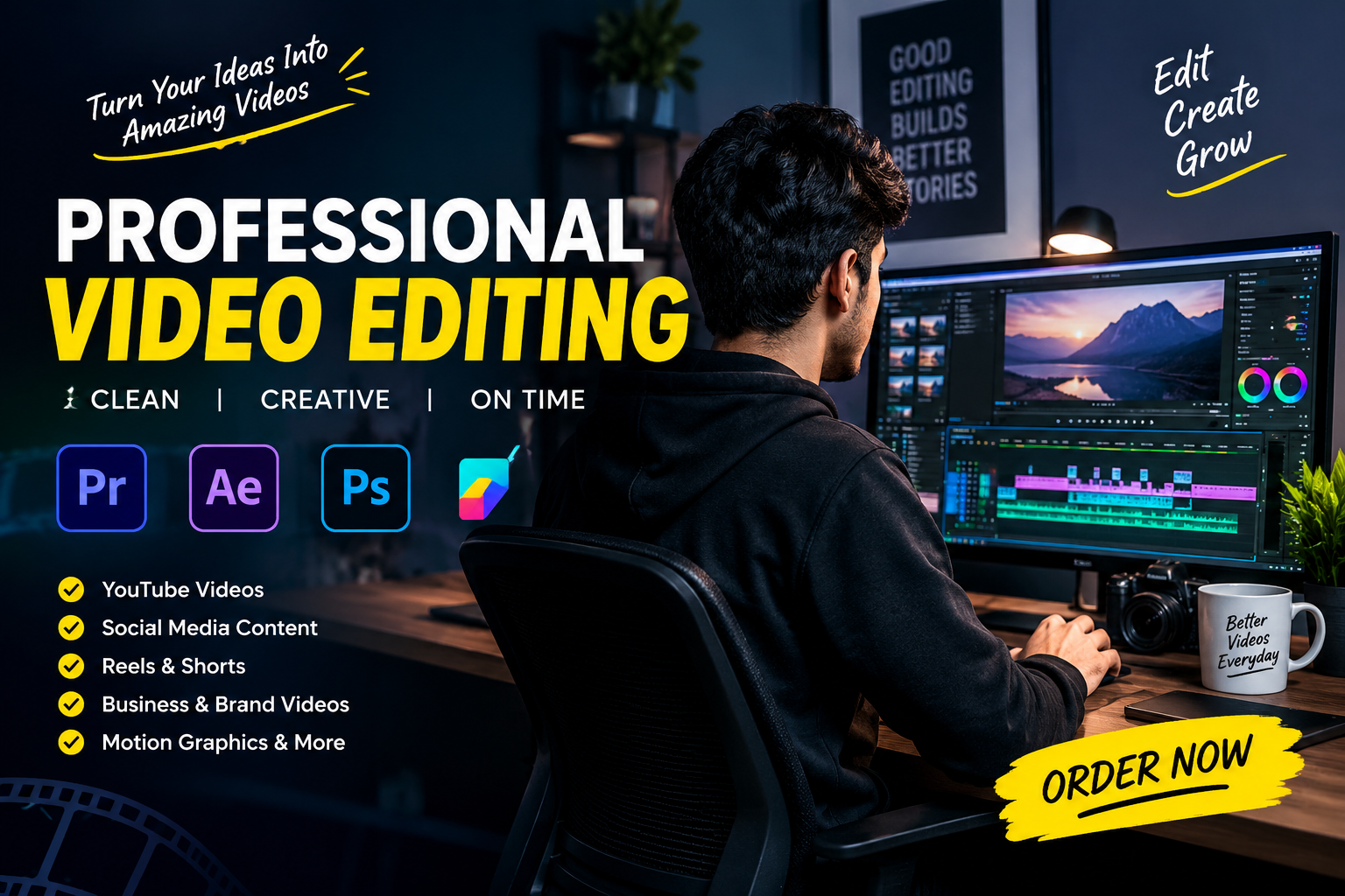 I will professionally edit YouTube videos, TikTok, and Instagram Reels